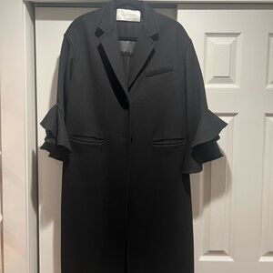 Authentic Valentino Black Wool Blend Coat Size 42/US 6-8/Size M